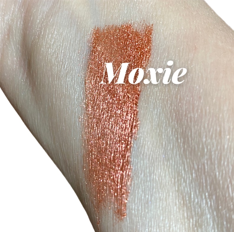 MOXIE Copper Gold Metallic Shimmer Luster Mineral Makeup Eyeshadow 5g Sifter Jar Copper Eye Shadow Vegan image 2