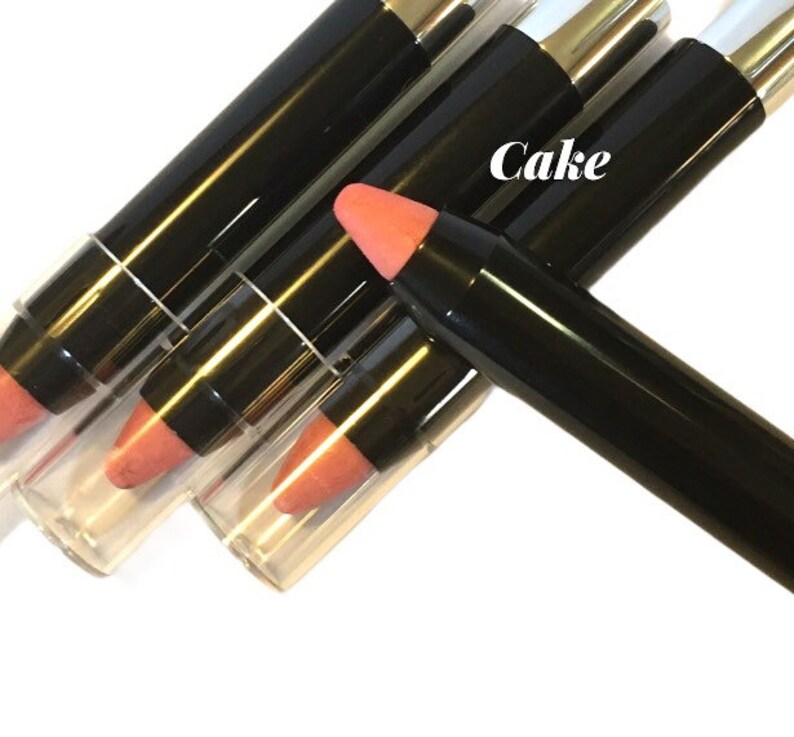 Cake Lipstick Creamy Pink Coral pigmented Full Coverage Shimmer Luster Moisturizing Mineral Makeup pigmented Twist up Tube image 1