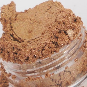 DUNE Brown Eyeshadow Light Brown Shimmer Luster Vegan Natural Mineral Makeup 5g Sifter Jar Golden Beige image 1