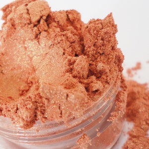 BOMBSHELL Peach Eyeshadow Copper Shimmer Glitter Highlighter Eyeliner Mineral Makeup Eye Shadow 10g Sifter Jar image 1