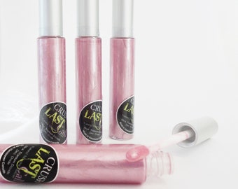 Ice Pink Lip Gloss - Shimmer Luster - Shiny - Natural Mineral Makeup -  Vegan - Pearly Pink  lip stick - LAST CALL