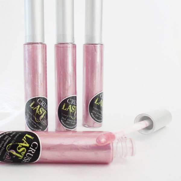 Ice Pink Lip Gloss - Shimmer Luster - Shiny - Natural Mineral Makeup -  Vegan - Pearly Pink  lip stick - LAST CALL