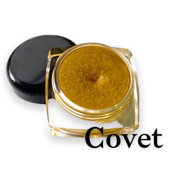 COVET Gold Sparkle Smudge Pot Vegan Cream Eyeshadow Highlighter Eye Shadow Mineral Make up Makeup