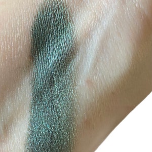 TAINTED Teal Green Metallic Eyeshadow Shimmer Luster Mineral Makeup Eye Shadow eyeliner Natural Vegan 10g Sifter image 2