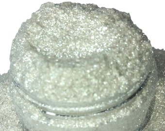 LA LUNA - White - EyeShadow  - Crystal  - Iridescent - Highlighter - Silvery - glitter-  eye shadow -  Vegan Natural - mineral Mica Makeup