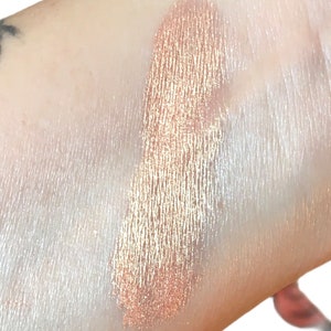 BOMBSHELL Peach Eyeshadow Copper Shimmer Glitter Highlighter Eyeliner Mineral Makeup Eye Shadow 10g Sifter Jar image 2