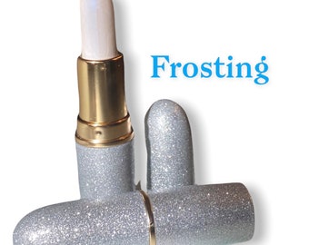 FROSTING, Lipstick, Color Shiting, Duo Chrome, Pink Violet Blue White, Lipstick Sheer,  Vegan Makeup, Cream Formula, Natural Ingredients,