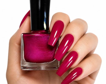 Scarlet OHARA Duo Chrome nagellack: Rosa rött skimrande veganskt lack