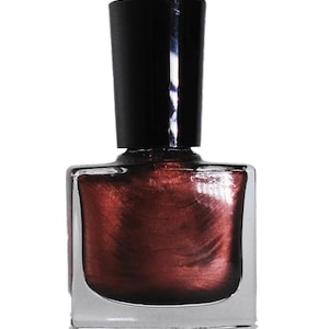 Esmalte de Uñas TRYST - Iridiscente - Rojo Cobre - Micro Glitter Nail Polish - Nail Art Lacquer -Top Coat - Luster Pearl - Vegan Friendly