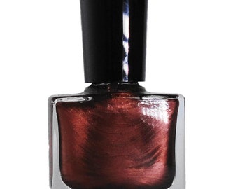 Esmalte de uñas rojo cobre iridiscente TRYST: microbrillante, apto para veganos