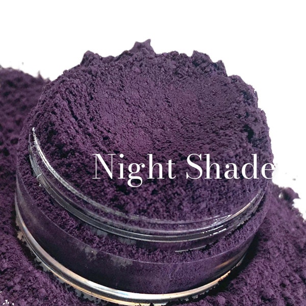 NIGHT SHADE -Matte Eyeshadow -Dark Deep Purple Eye Shadow -Mineral Makeup -Vegan Natural