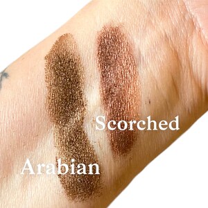 ARABIAN Brown Bronze Eyeshadow shimmer Luster Mineral Makeup Eye Shadow 5g Sifter Jar Bronze Golden eyeliner smokey eyes image 4