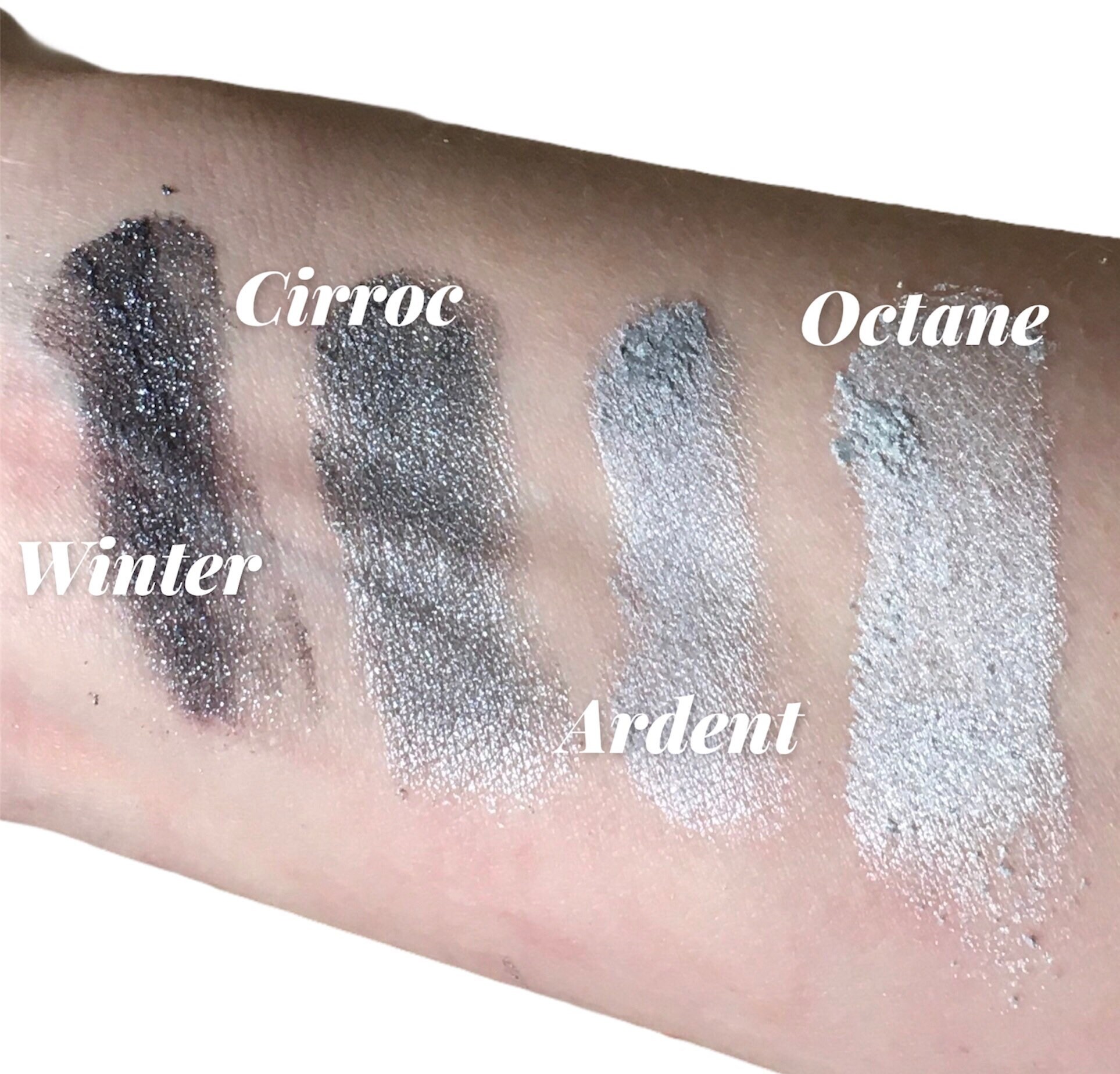 Shiny silver eyeshadow discount