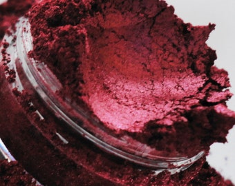 SHAMELESS - Red  Eyeshadow Shimmer -Luster - Mineral Make up - eyeliner - Sifter Jar - cherry red- Eye shadow - Natural Organic Vegan