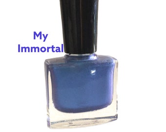 MY IMMORTAL - Indigo Blue Iridescent Nail Polish - Glossy-  Sparkle  -Vegan nails  - free From harsh Chemicals -  indie -  Shiny - manicure