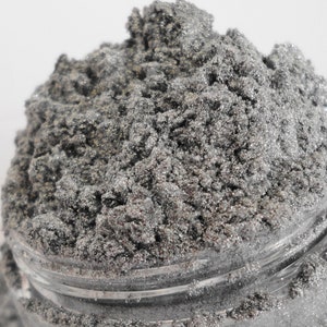 LITHIUM - Silver EyeShadow - Highlighter- Shimmer -Mineral Makeup -  Gray Eye Shadow - 10g Sifter Jar Eyeliner - Vegan Natural