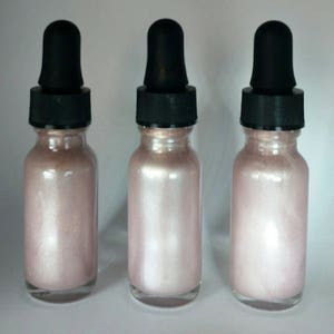 GLO - Liquid Highlighter -  Pale pink - shimmer -Vegan Natural - Summer - Sparkle - Glow - Mineral Makeup - Pigmented Organic MOONSTRUCK