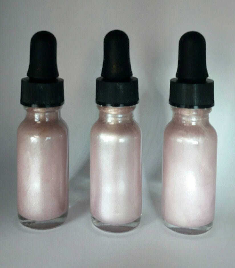MOONSTRUCK, Pale Pink Liquid Highlighter, Pale Pink Shimmer, Soft Finish, Vegan Makeup, Mineral Makeup, Cheek Highlighter, Crush Cosmetics