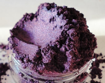 Rapture  dark purple shimmer luster vegan Mineral Makeup EyeShadow 5g Sifter Jar Purple Eye Shadow Petite Size