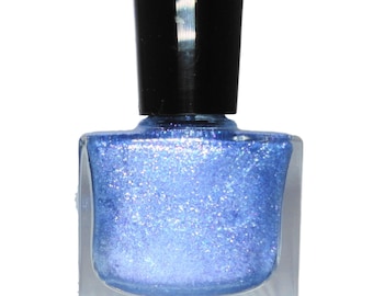 Nail Polish - Plutonium - Periwinkle Blue - glitter - Gloss -  Vegan nails - free From harsh Chemicals - indie nail polish manicure