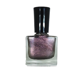Duo Chrome Violet Red Glitter Nail Polish: Iridescent Vegan Lacquer