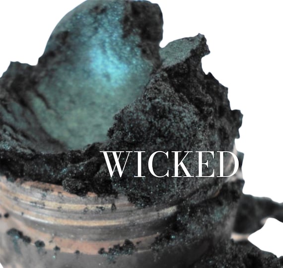 WICKED Teal Green Metallic Eyeshadow shimmer Dark Emerald Smokey Eyes  Mineral Makeup Eye Shadow Sifter Jar -  Canada