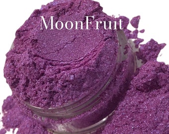 MOONFRUIT-Purple  plum Eyeshadow-Lilac Shimmer- Blue Dou Chrome- Mineral Makeup -EyeShadow -10g Sifter Jar -Vegan -Natural