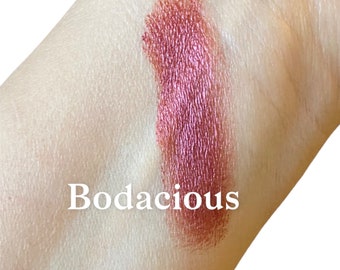 BODACIOUS Metallic Red Eyeshadow, Vegan, Raspberry Red, Mineral Makeup, Vegan, Pigmented, Eyeliner, Crush Cosmetics