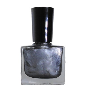 CIROCC - Dark Silver - Nail Polish- Iridescent - Glossy- From harsh Chemicals - indie nail polish - Shiny  manicure