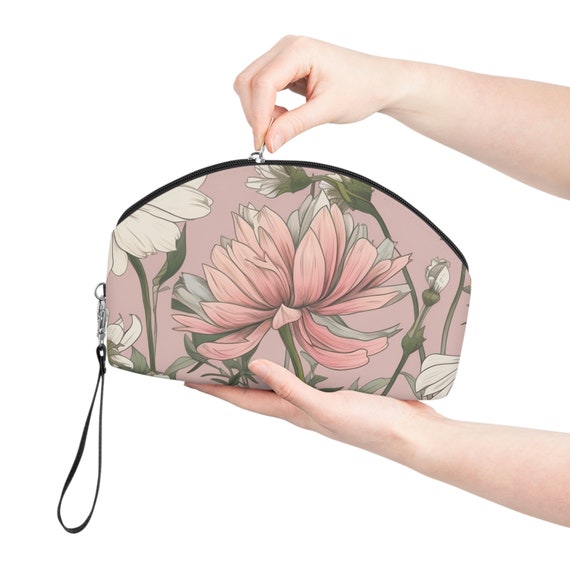 Trousse porta trucchi rosa Wildflower Astuccio per cosmetici Borsa da  toilette Accessori da viaggio Ecopelle stampata -  Italia