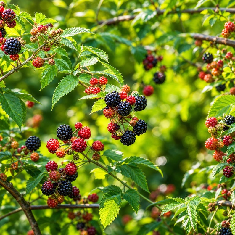 Cumberland Black Raspberry Plant Rubus occidentalis Starter Plug Sweet Heirloom Berry Fruit Plant