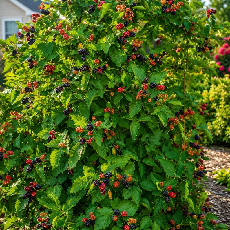 Apache Thornless Blackberry Plant Rubus fruticosus Starter Plug Sweet Giant Berry Fruit Plant