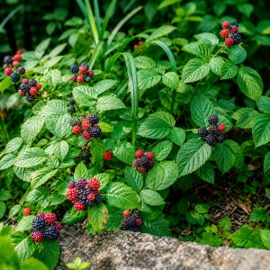 Cumberland Black Raspberry Plant Rubus occidentalis Starter Plug Sweet Heirloom Berry Fruit Plant