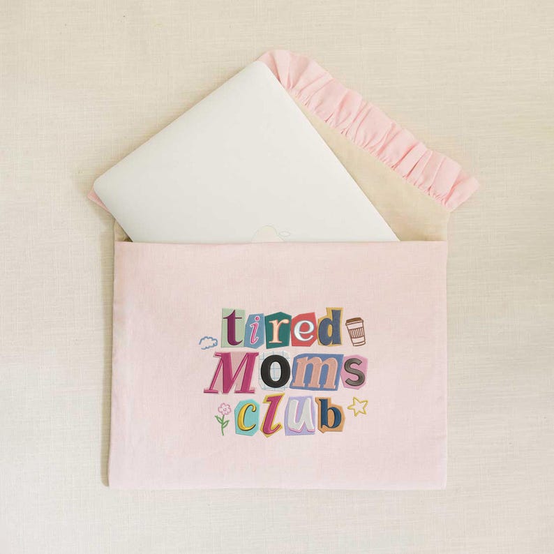 Tired Moms Club Embroidery Design, Embroidery Coffee, Coffee Lover Gift, Mother's Day Gift, Instant Download PES image 7