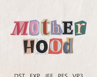 Mother Hood Embroidery Design, Embroidery Mama Mom file, Sassy Mom,  Mother's Day Gift, Instant Download PES, Cool Mom Club