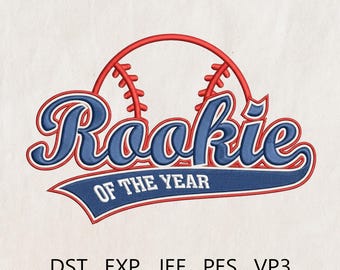 Rookie of The Birthday Embroidery Design, Rookie Baseball Birthday Embroidery File, First Birthday Boy, Mom Baseball, Baseball PES