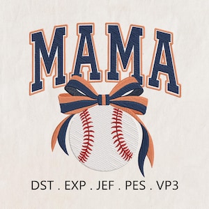 Baseball Mama Embroidery Design, Sports Mom Embroidery, Varsity Letter Machine Embroidery File, Game Day Shirt Design, Instant Download PES