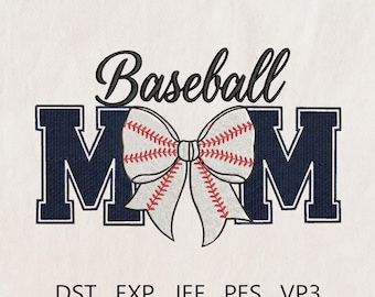 Baseball Mama Embroidery Design, Sports Mom Applique, Varsity Letter Machine Embroidery File, Game Day Shirt Design, Instant Download PES