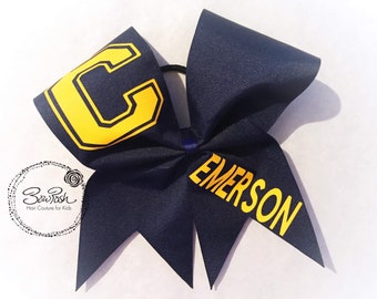 Basic solid color CHEER BOW personlized, custom cheer bow, sold cheer bow, logo cheer bow, personalized cheer bow, cheer bow with name