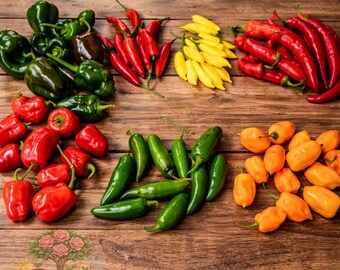 3 Live Super Hot Pepper Plants 75+ Days Old You Pick Mix