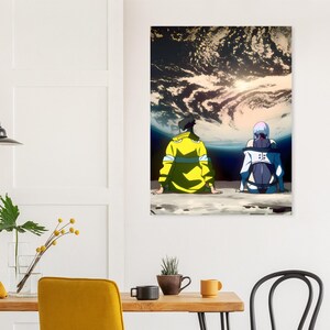 Cyberpunk Edgerunners Poster, Anime Sci Fi Wall Art, Moon Scene Print, Futuristic Anime Decor, Cyberpunk Room Poster image 4