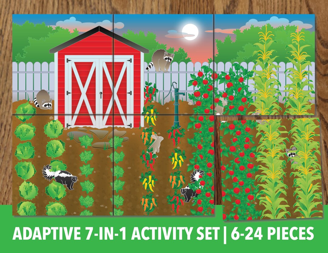 Printable Garden Wildlife Adaptive Mini Puzzle | Visual Travel Activity ...
