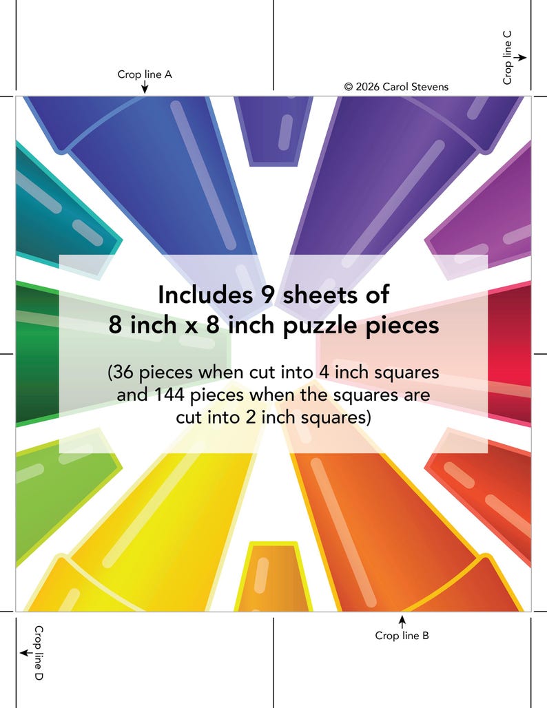 Printable Crayon Wheel Adaptive Puzzle Activity | Visual Exercise for ...