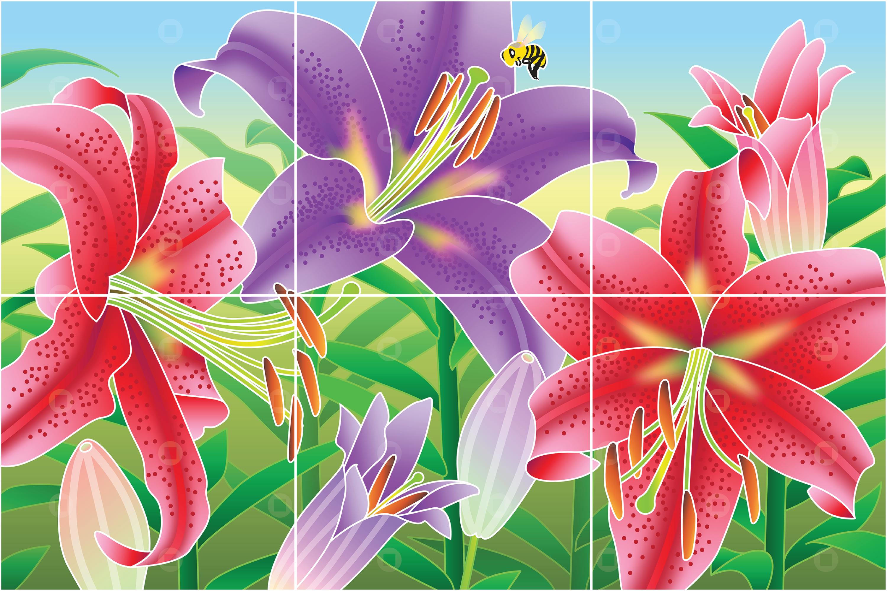 Printable Lily Flower Adaptive Mini Puzzle | Visual Travel Activity for ...