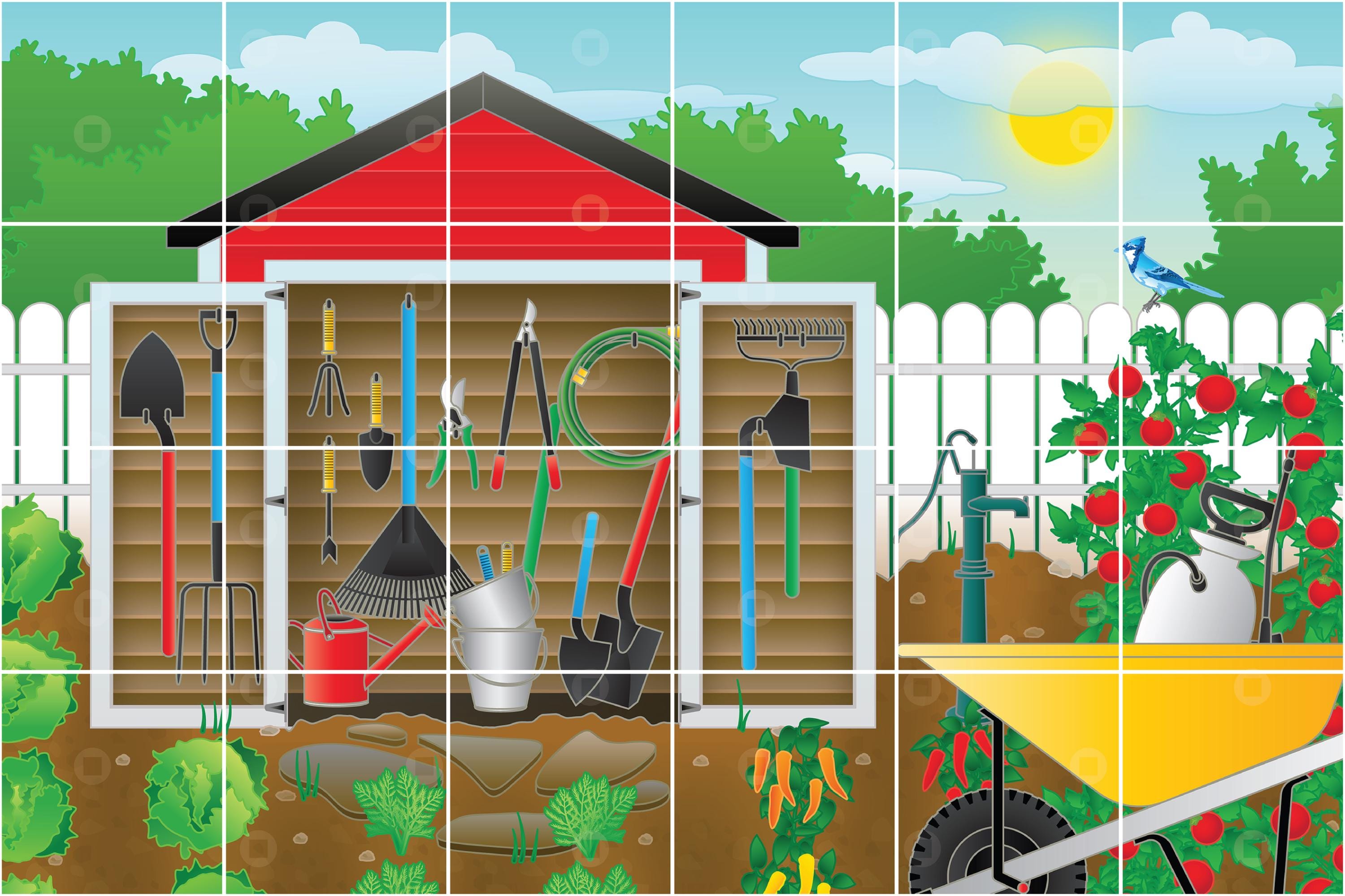 Printable Garden Shed Adaptive Puzzle Activities | Visual Exercise for ...