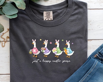 Camiseta de pato de dibujos animados / Diseño primaveral en tonos pastel