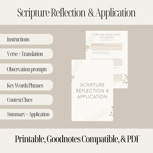 Scripture Reflection & Application