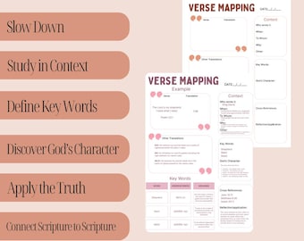 Verse Mapping Bible Study Worksheet