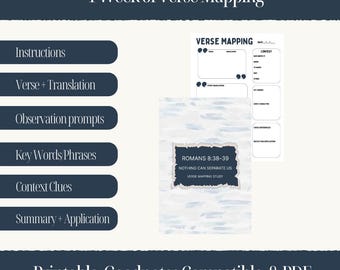 Romans 8:38-39 Nothing Can Separate Us | Verse Mapping Study Printable PDF