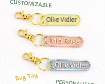 Custom 3D Printed Name Tags | Personalised Keychains | School Bag Tags